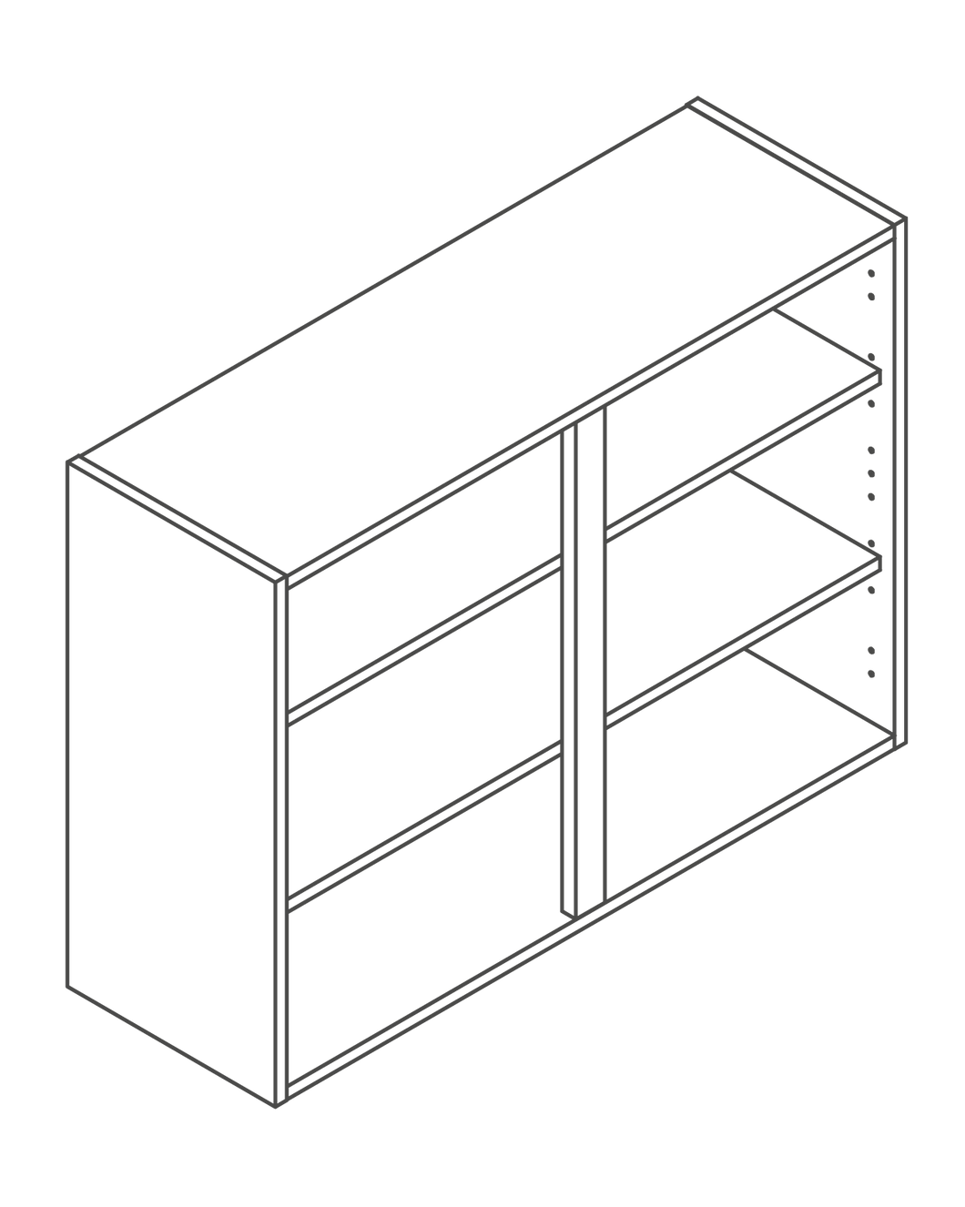 1000mm Extra Tall Kitchen Wall Unit