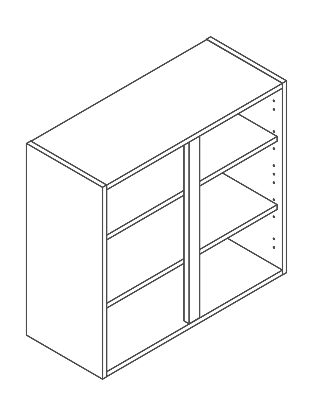 800mm Extra Tall Kitchen Wall Unit